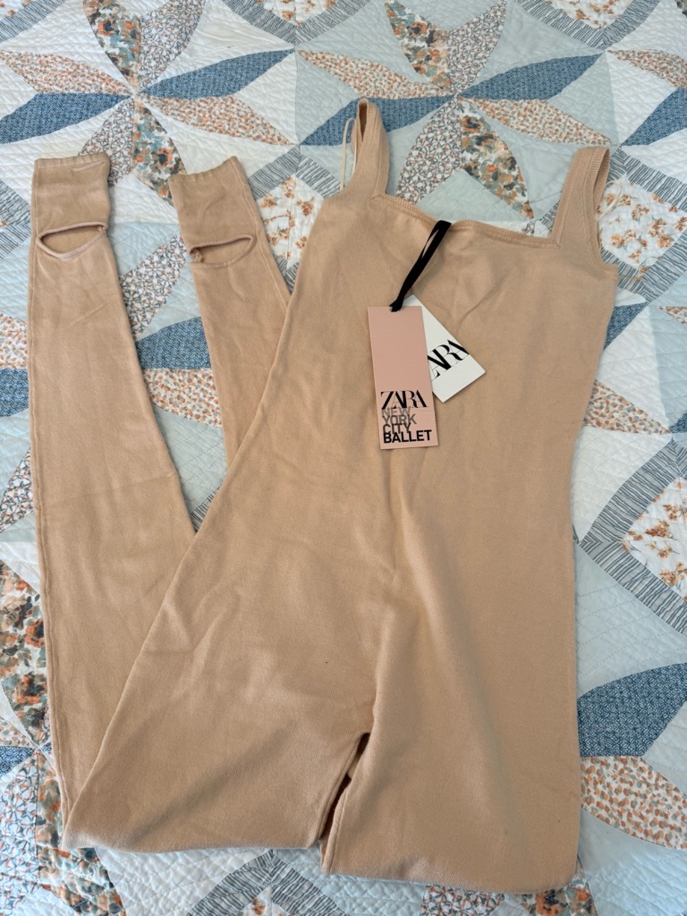 Zara Nude Ballet-Inspired Jumpsuit